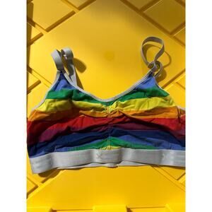 TomboyX Rainbow Sports Bra SZ XL